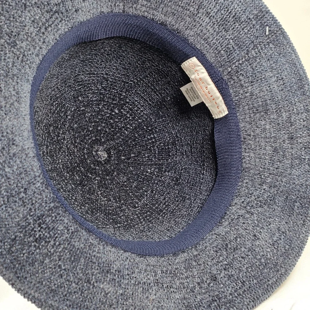 New Four Buttons by San Diego Hat Co Navy Womens Chenille Bucket Hat KNH2022OSNA